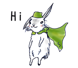 Small Rabbit and Sasuke of the Wind sticker #4078616