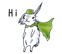 Small Rabbit and Sasuke of the Wind sticker #4078616