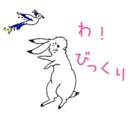 Small Rabbit and Sasuke of the Wind sticker #4078617