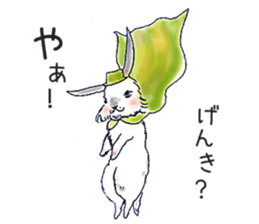 Small Rabbit and Sasuke of the Wind sticker #4078618