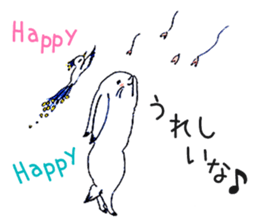 Small Rabbit and Sasuke of the Wind sticker #4078619