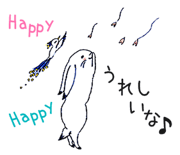 Small Rabbit and Sasuke of the Wind sticker #4078619