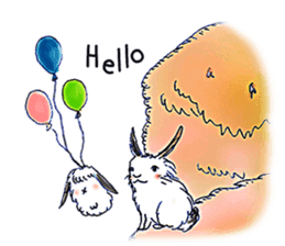 Small Rabbit and Sasuke of the Wind sticker #4078634