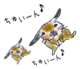 Small Rabbit and Sasuke of the Wind sticker #4078639