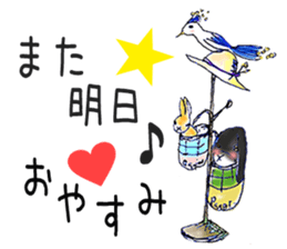 Small Rabbit and Sasuke of the Wind sticker #4078645