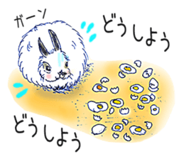 Small Rabbit and Sasuke of the Wind sticker #4078654