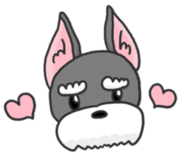 Standing Ears Schnauzer sticker #4078706