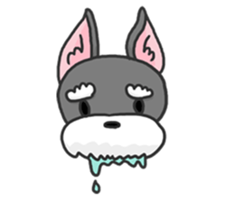 Standing Ears Schnauzer sticker #4078708