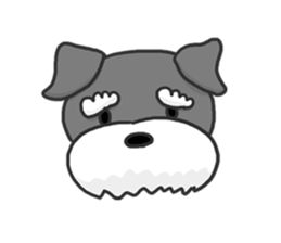 Standing Ears Schnauzer sticker #4078723