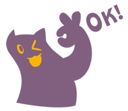 Purple Cat sticker #4080470