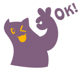 Purple Cat sticker #4080470