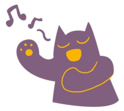 Purple Cat sticker #4080472