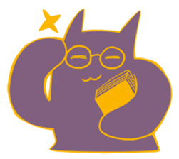 Purple Cat sticker #4080483
