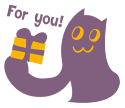 Purple Cat sticker #4080489