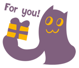 Purple Cat sticker #4080489