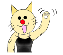The Muscle Cat sticker #4081495