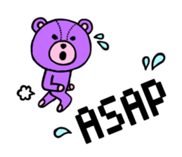 Abbreviation bear sticker #4083343