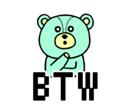 Abbreviation bear sticker #4083344