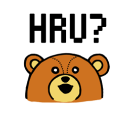 Abbreviation bear sticker #4083348