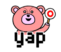 Abbreviation bear sticker #4083350