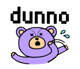 Abbreviation bear sticker #4083356