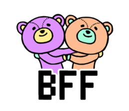 Abbreviation bear sticker #4083357