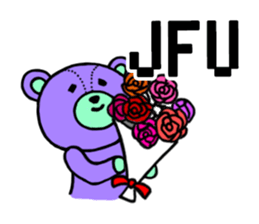 Abbreviation bear sticker #4083358