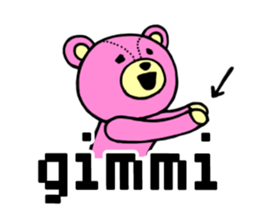 Abbreviation bear sticker #4083359