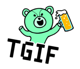 Abbreviation bear sticker #4083361