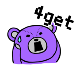 Abbreviation bear sticker #4083365