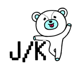 Abbreviation bear sticker #4083366