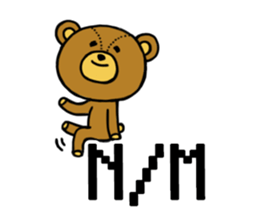 Abbreviation bear sticker #4083367