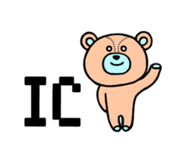 Abbreviation bear sticker #4083368
