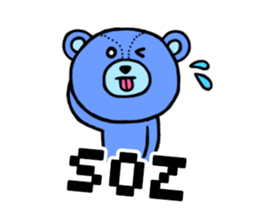 Abbreviation bear sticker #4083370