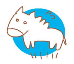 It is a cute horse illustrations sticker #4083536