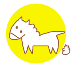 It is a cute horse illustrations sticker #4083545