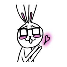 Rabbit Taro with glasses sticker #4083800