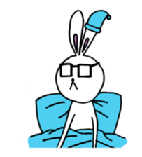 Rabbit Taro with glasses sticker #4083801