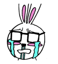Rabbit Taro with glasses sticker #4083802