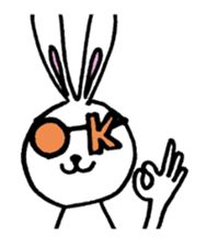 Rabbit Taro with glasses sticker #4083805