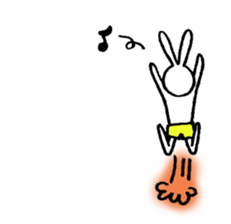 Rabbit Taro with glasses sticker #4083809