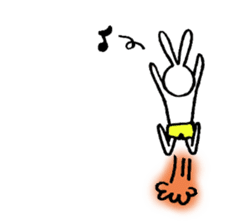 Rabbit Taro with glasses sticker #4083809