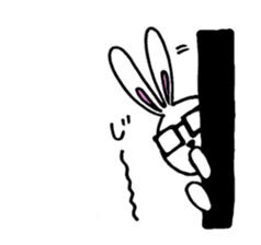 Rabbit Taro with glasses sticker #4083821
