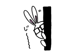 Rabbit Taro with glasses sticker #4083821