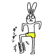 Rabbit Taro with glasses sticker #4083824