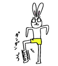 Rabbit Taro with glasses sticker #4083824
