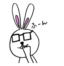 Rabbit Taro with glasses sticker #4083825
