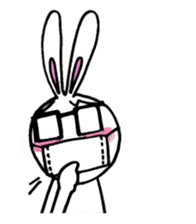 Rabbit Taro with glasses sticker #4083826