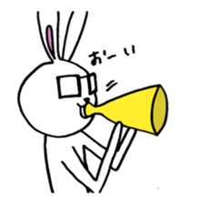 Rabbit Taro with glasses sticker #4083828