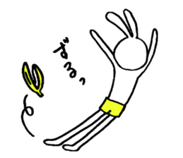 Rabbit Taro with glasses sticker #4083833